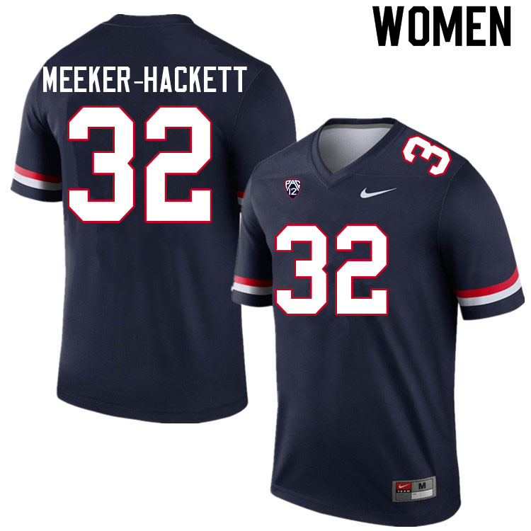 Women #32 Jacob Meeker-Hackett Arizona Wildcats College Football Jerseys Sale-Navy